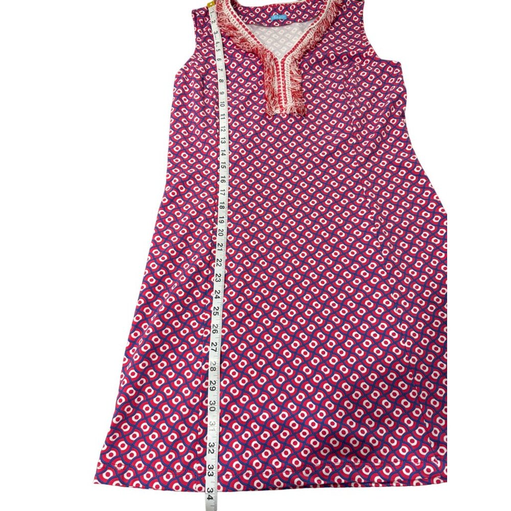 J. McLaughlin Womens Size S Lola Shift Dress Catalina Cloth Pink Geometric - Picture 6 of 6